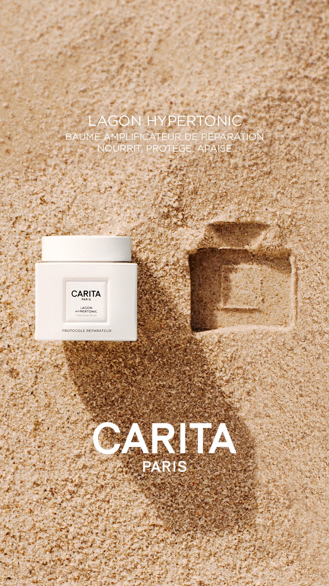 Carita Paris — Lagon Hypertonic, empreinte dans le sable
