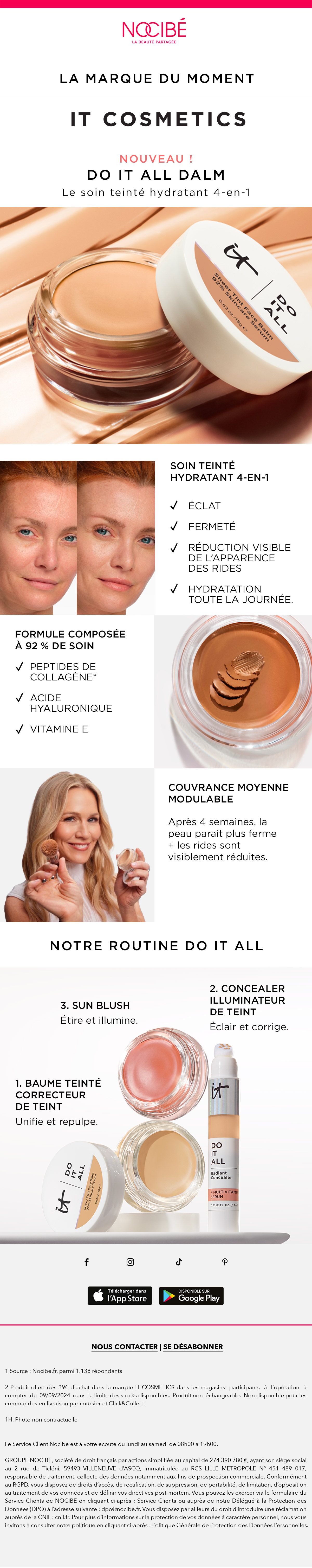 It Cosmetics — newsletter Nocibé, Do It All Face Balm